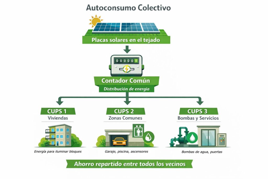Autoconsumo Colectivo Comunidad Vecinos