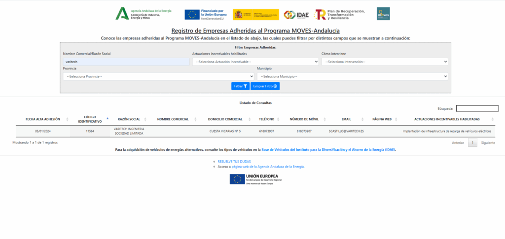 Empresa Adherida Al Programa Moves Andalucia