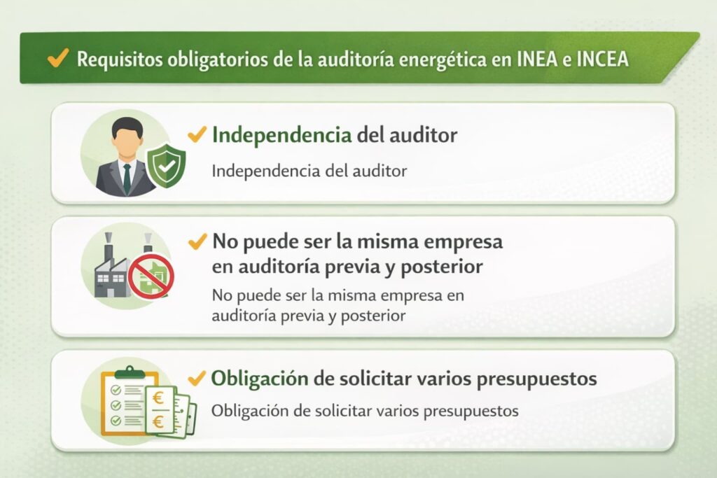 Requisitos Obligatorios De La Auditoría Energética En Inea E Incea